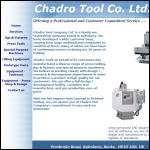 Screen shot of the Chadro Tool Co Ltd website.