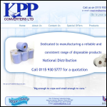 Screen shot of the K P P Converters Ltd website.