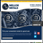 Screen shot of the Mellor Metals Ltd website.