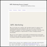 Screen shot of the M P L Marketing Services website.