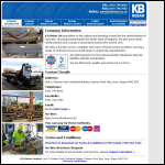 Screen shot of the K B Reinforcements (Northern) Ltd website.