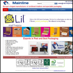 Screen shot of the Mainline Flatpacks Ltd website.