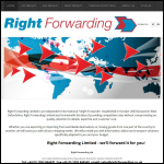 Screen shot of the Right Forwarding Ltd website.