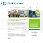Screen shot of the Dirlik Controls Ltd website.