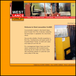 Screen shot of the West Lancashire Forklift Co website.