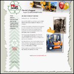 Screen shot of the Pr Forklifts website.