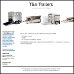 Screen shot of the T & A Trailers website.