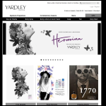 Screen shot of the Yardley London website.