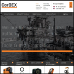 Screen shot of the Cordex Instruments Ltd website.