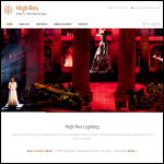 Screen shot of the High Resolution Lighting Ltd website.