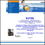 Screen shot of the RJMK Print & Design website.