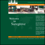 Screen shot of the Suregrove Ltd website.