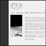Screen shot of the P & S Engraving website.