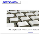 Screen shot of the Precision Dataprep Services website.
