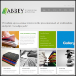 Screen shot of the Abbey Bookbinding website.