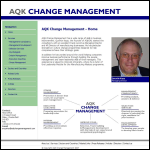 Screen shot of the Aqk Change Management Consultants Ltd website.