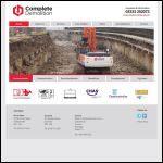 Screen shot of the Complete Demolition Ltd website.