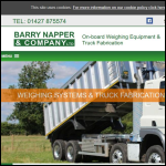 Screen shot of the Barry Napper & Co website.