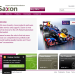 Screen shot of the Saxon website.