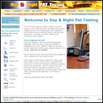 Screen shot of the Day & Night Pat Testing website.