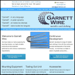 Screen shot of the Garnett Wire Ltd website.