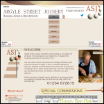 Screen shot of the Argyle Street Joinery Ltd website.