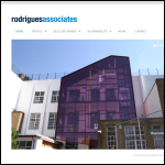 Screen shot of the Rodrigues Associates website.