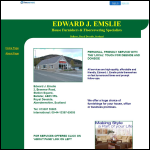 Screen shot of the E J Emslie House Furnishings website.
