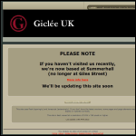 Screen shot of the Giclee Uk Ltd website.