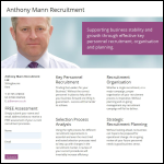 Screen shot of the Anthony Mann Recruitment Ltd website.
