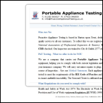 Screen shot of the Proactive Appliance Testing Ltd website.
