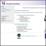 Screen shot of the Powell Hartley Ltd website.