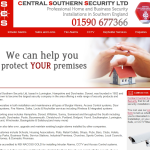 Screen shot of the Central Southern Security Ltd website.