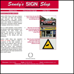 Screen shot of the Sandys Sign Shop website.