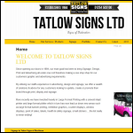 Screen shot of the Tatlow Signs Ltd website.