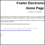 Screen shot of the Fowler Electronics website.