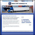 Screen shot of the Middle East Chemicals Ltd website.