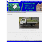 Screen shot of the E & E Potts Ltd website.