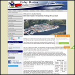 Screen shot of the Caley Marina website.