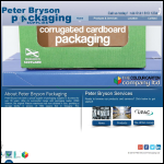 Screen shot of the Peter Bryson Packaging Scotland Ltd website.