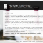 Screen shot of the Platform 12 Ltd website.