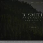 Screen shot of the B Smith Packaging website.