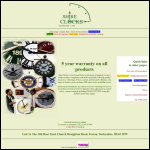 Screen shot of the Shire Clocks website.