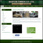 Screen shot of the Barton Timber Co. Ltd website.