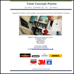 Screen shot of the Total Concept Paints Ltd website.