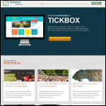 Screen shot of the Tickbox Marketing Ltd website.