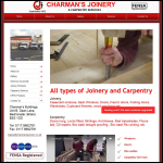 Screen shot of the Charmans Joinery website.