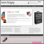 Screen shot of the Sutton's Packaging website.