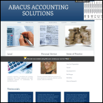 Screen shot of the Abacus Accounting Solutions website.