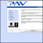 Screen shot of the P A V Electronics Ltd website.